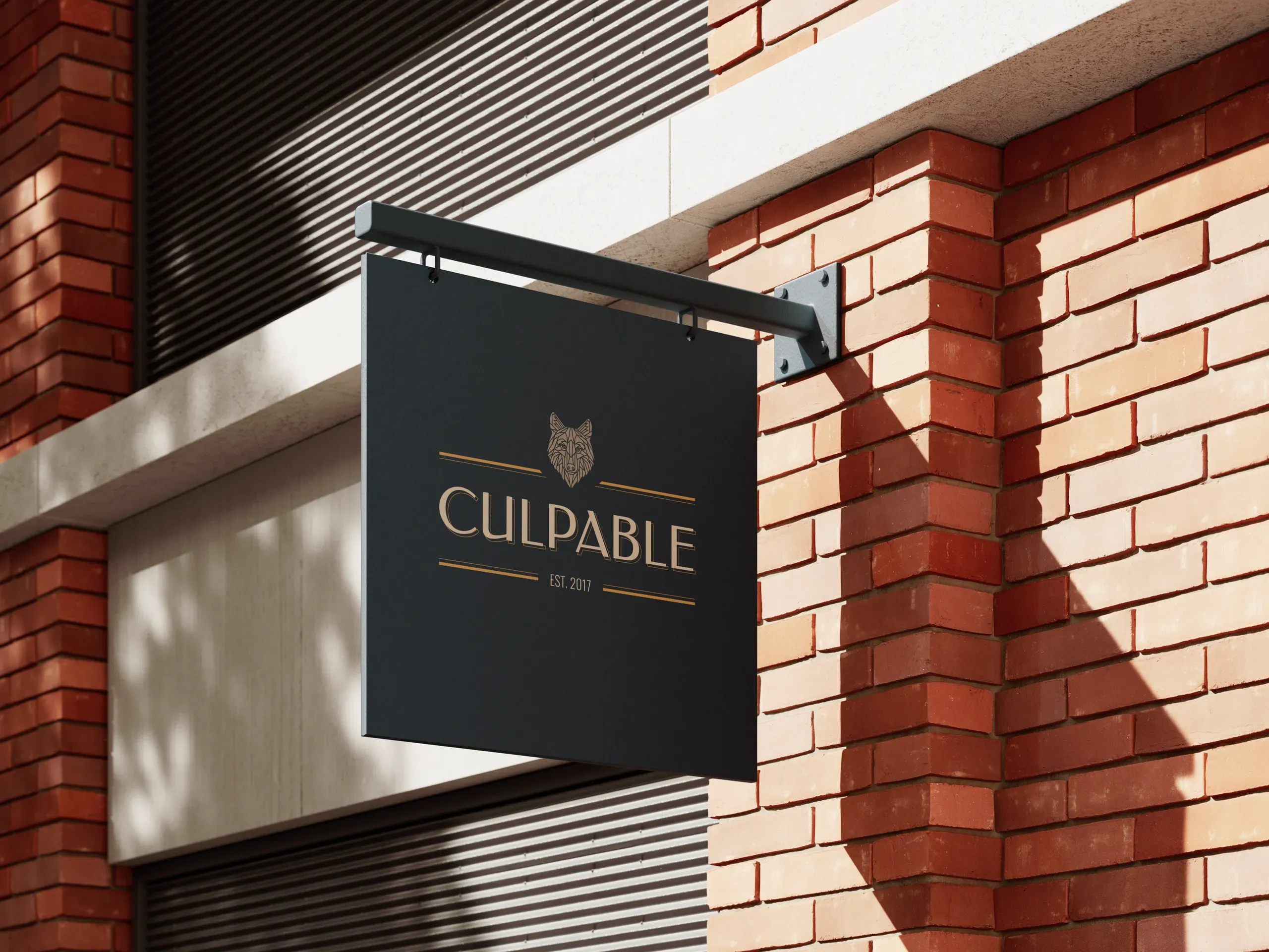 Culpable Hanging Sign
