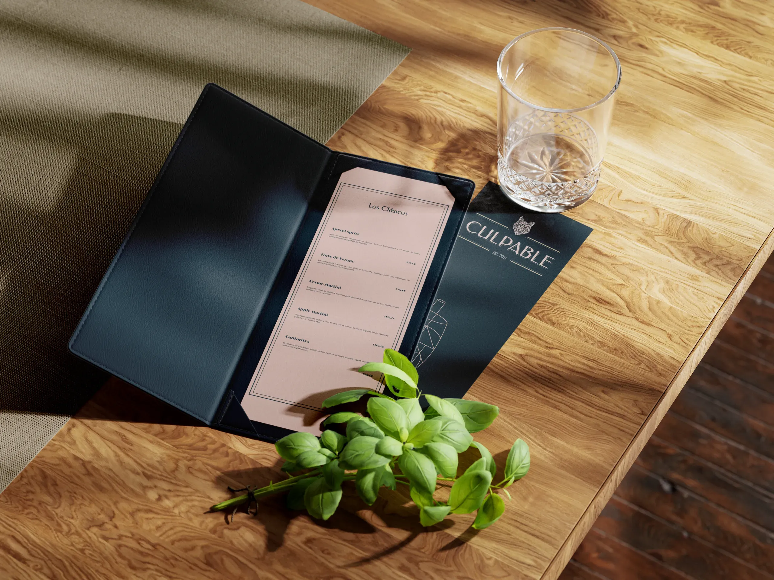 Culpable Menu